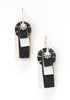 Distinctive Actinolite & Mother-Of-Pearl Dangle Earrings