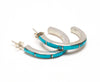 Springtime Turquoise Half-Hoop Earrings