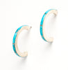 Springtime Turquoise Half-Hoop Earrings