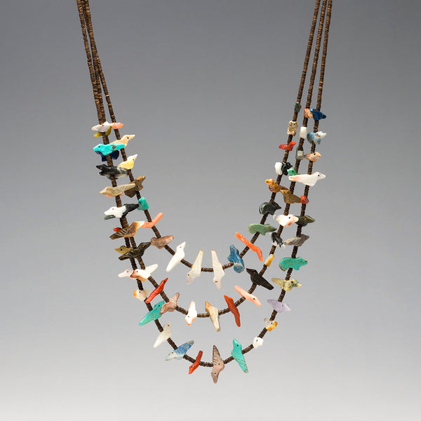 Bears & Birds Triple Strand Fetish Necklace