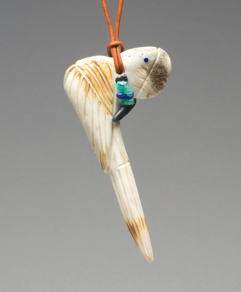 Wabi-Sabi Parrot Pendant