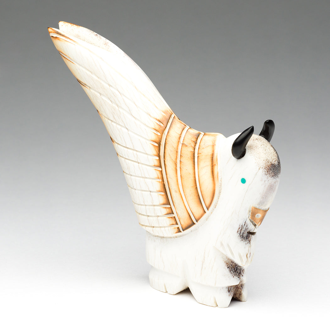 Whimsical Flying Bison