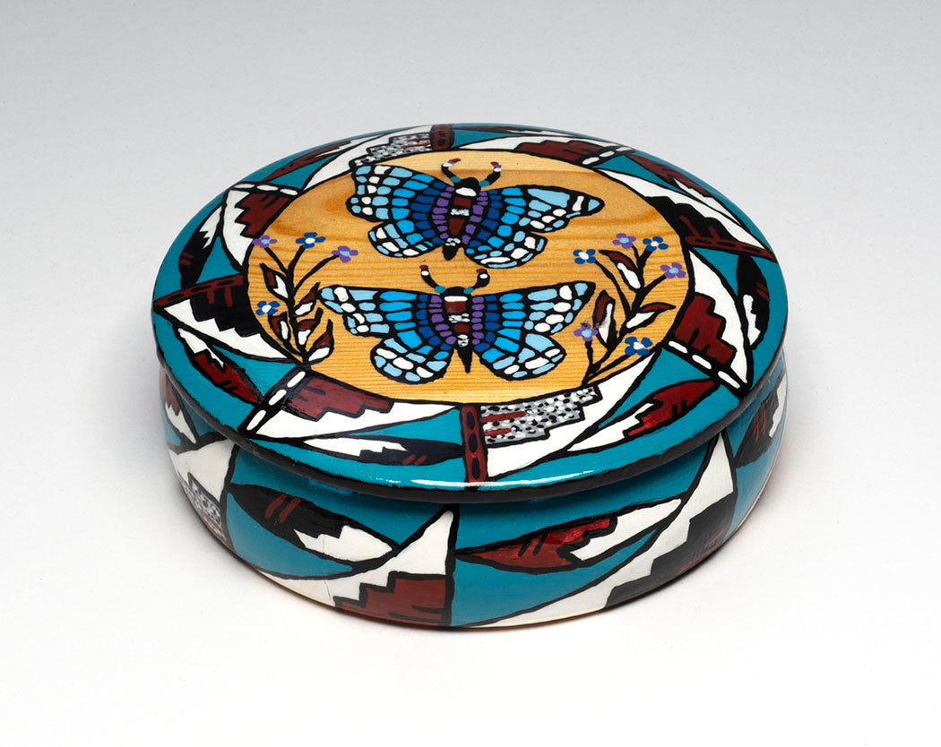 Two Butterflies Painted Box