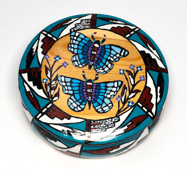 Two Butterflies Painted Box