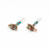 Carved Sea Turtle Dangle Earrings