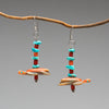 Carved Sea Turtle Dangle Earrings