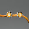Timeless Glow Gold Lip Shell Stud Earrings