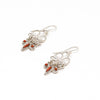 Red Coral Raincloud Dangle Earrings