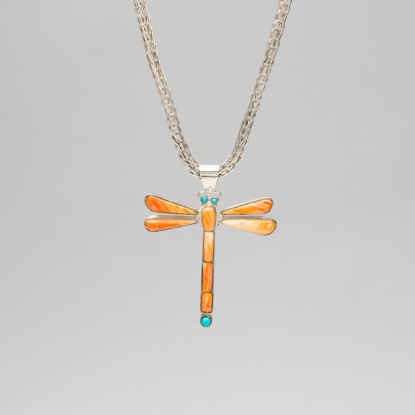 Darting Through The Reeds Dragonfly Pin/Pendant Necklace