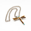 Tiger's Eye Dragonfly Pin/Pendant Necklace