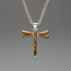 Tiger's Eye Dragonfly Pin/Pendant Necklace