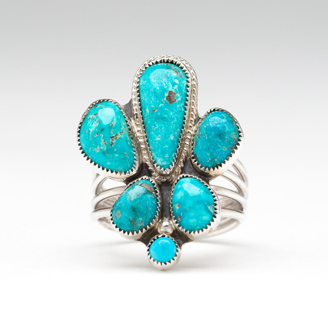 Turquoise Cluster Work Ring