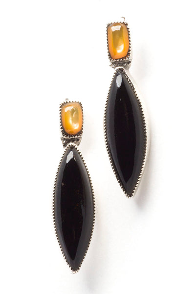 Sophisticated Black Coral Earrings