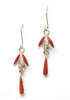 Original Red Coral Petit Point Dangle Earrings