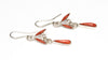 Original Red Coral Petit Point Dangle Earrings