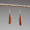 Elevating Branch Red Coral & Turquoise Dangle Earrings