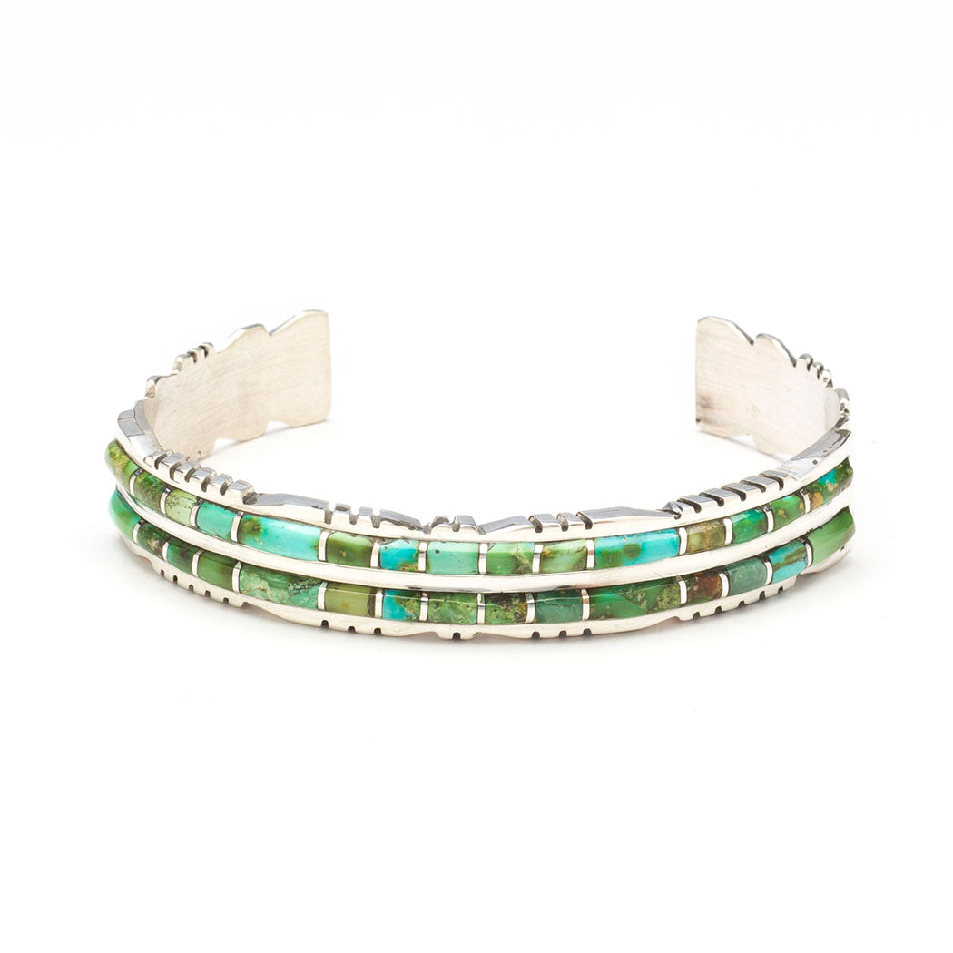 Turquoise Channel Inlay Cuff Bracelet