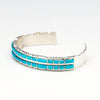 Double Row Turquoise Cuff Bracelet