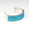 Channel Inlay Turquoise Cuff Bracelet