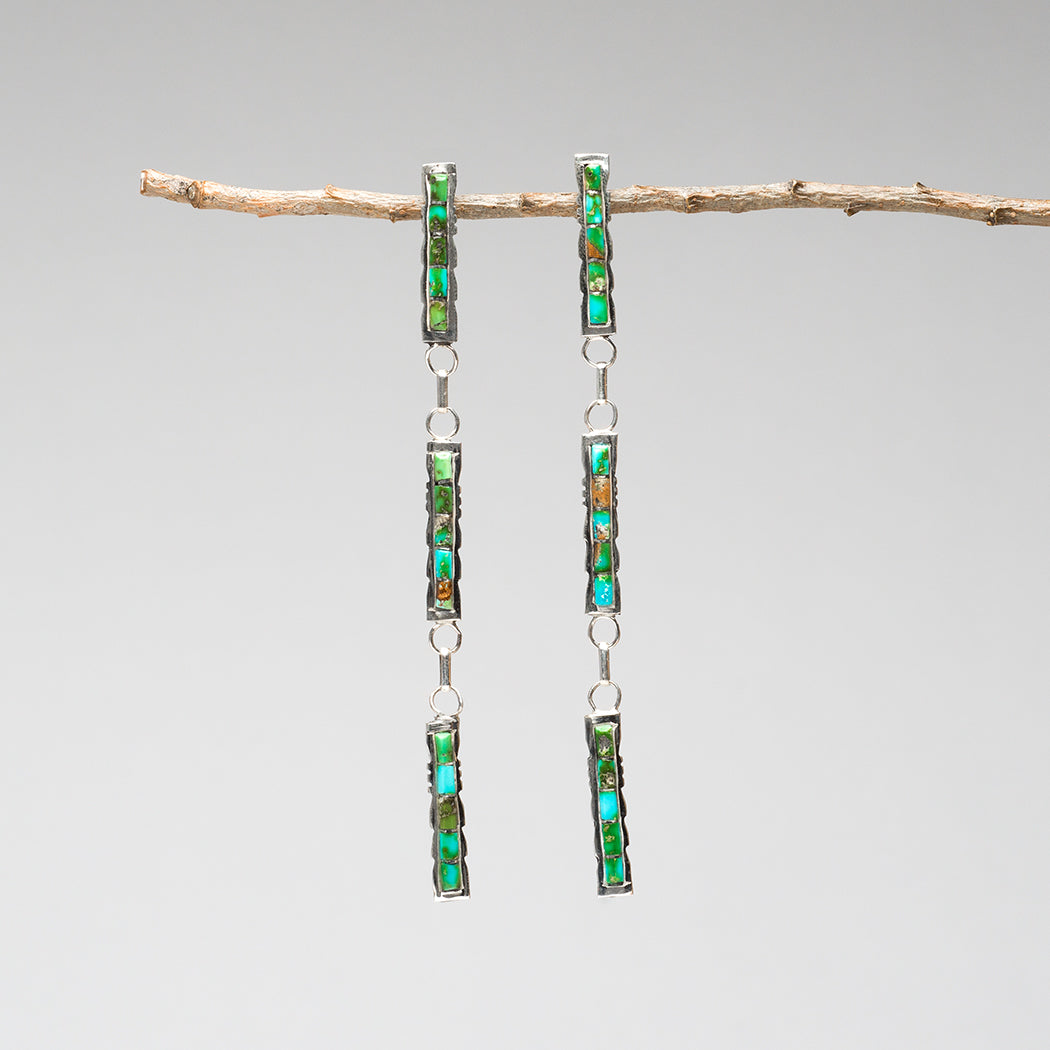 Sonoran Turquoise Shoulder Duster Dangle Earrings