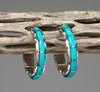 Happy Day Turquoise Hoop Earrings