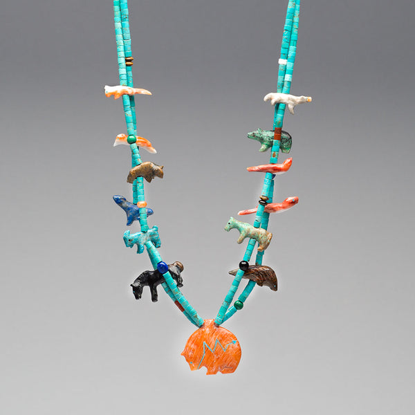 Double-Strand Medicine Bear & Animal Friends Pendant Necklace