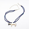 Black Lip Mother-Of-Pearl Shell Pony Pendant Necklace