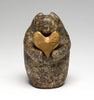 Speckled Bronze Bear With Bronze Heart