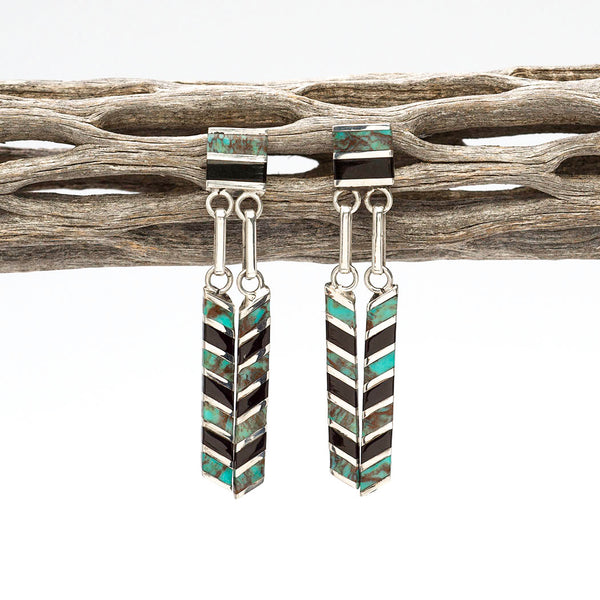Egyptian Turquoise Dangle Earrings