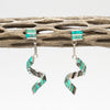 Egyptian Turquoise Ribbon Earrings
