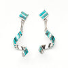 Egyptian Turquoise Ribbon Earrings