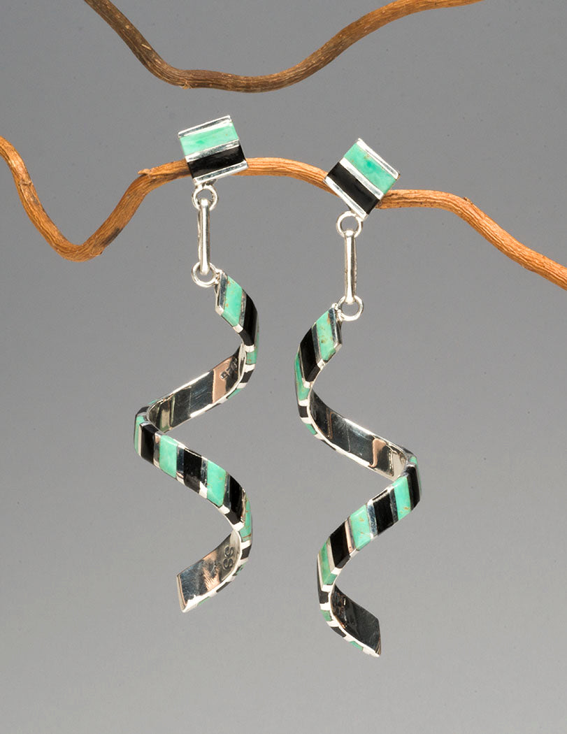 Stunning Spiral Dangle Earrings