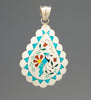 Rose Garden Blue Jay Pendant