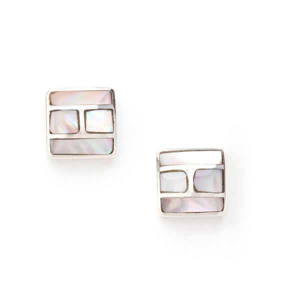 Charming Channel Inlay Post Earrings