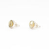 Easy Grace Gold Lip Shell Stud Earrings