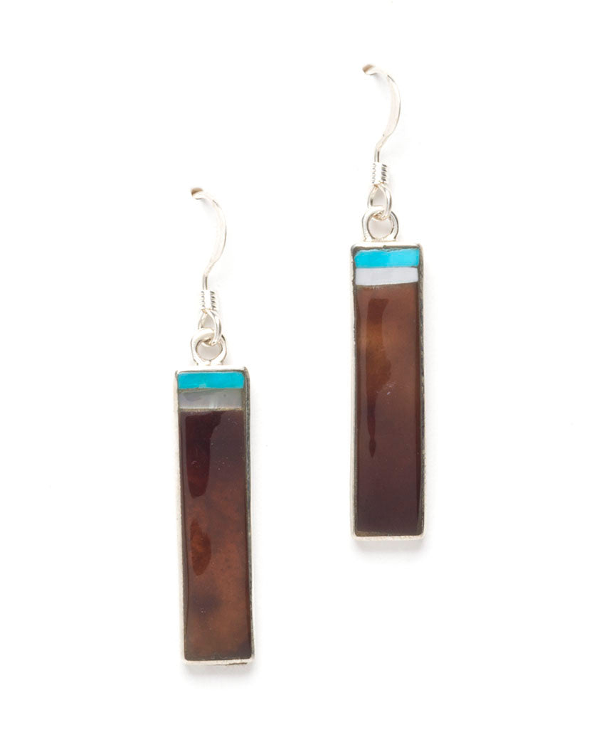 Contemporary Pen Shell Dangle Earrings