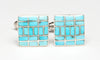 Channel Inlaid Turquoise Cuff Links