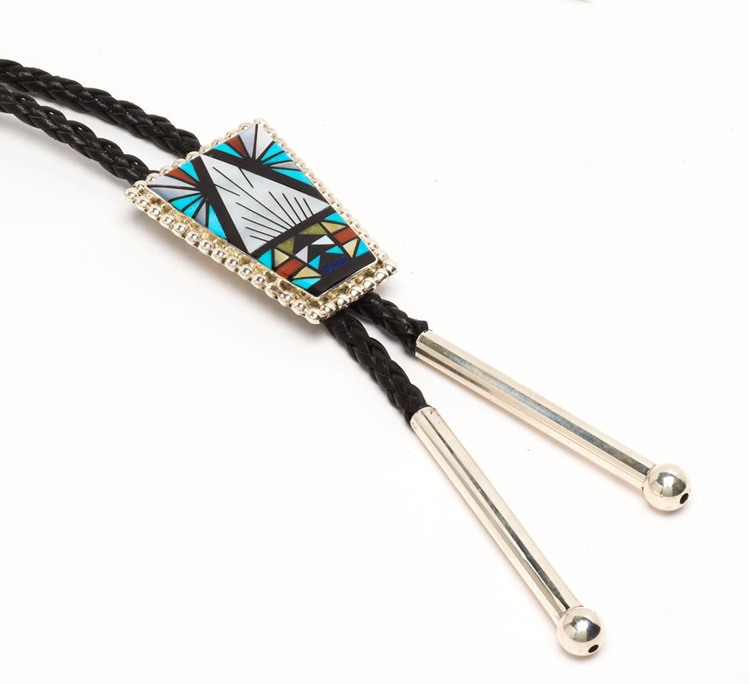 Stone To Stone Inlaid Bolo Tie