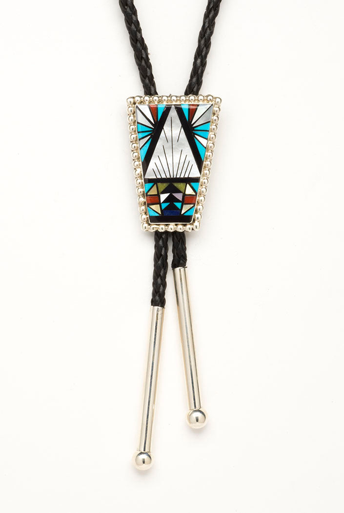 Stone To Stone Inlaid Bolo Tie