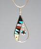 Rainbird & Sunface Inlaid Pendant