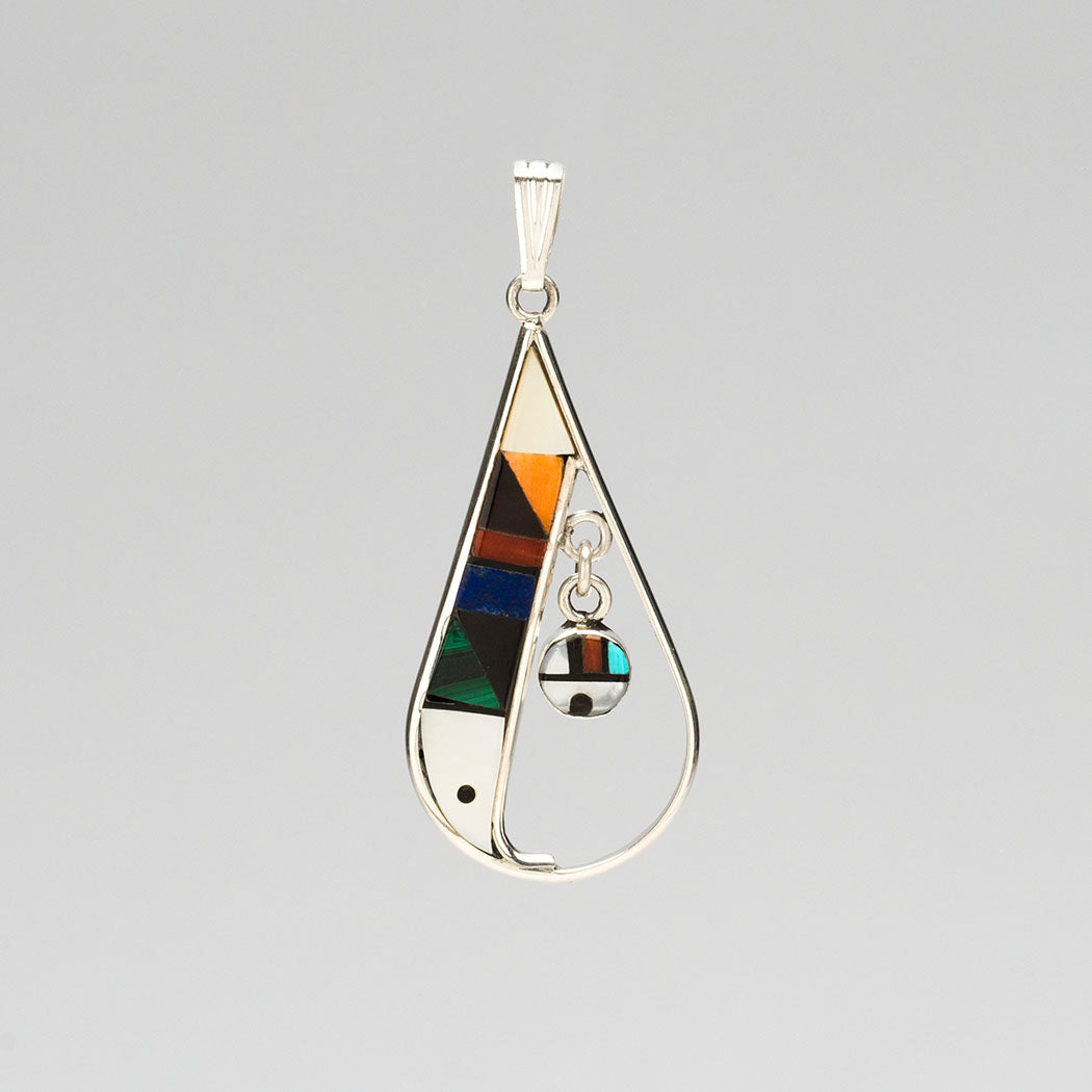Zuni Sunface & Rainbird Pendant