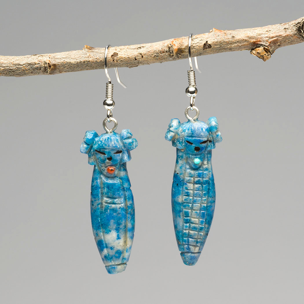 Blue Corn Maiden & Grandmother Earrings