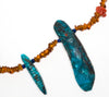 Reversible Kingman Turquoise Maiden & Grandmother Fetish Necklace