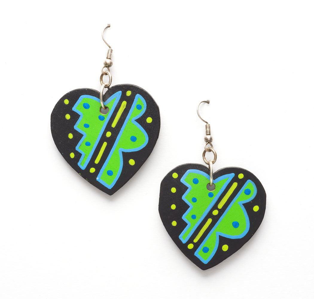 Bold & Beautiful Heart Dangle Earrings