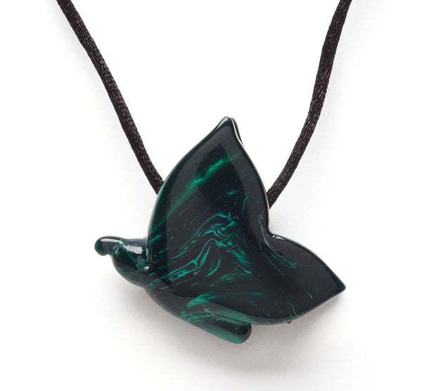 Hunter Green Butterfly Fetish Pendant