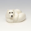 Cozy Curled Up Arctic Fox