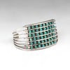 Kingman Turquoise Six Row Cuff Bracelet
