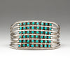 Kingman Turquoise Six Row Cuff Bracelet