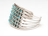 Six Row Kingman Turquoise Cuff Bracelet