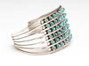Six Row Kingman Turquoise Cuff Bracelet